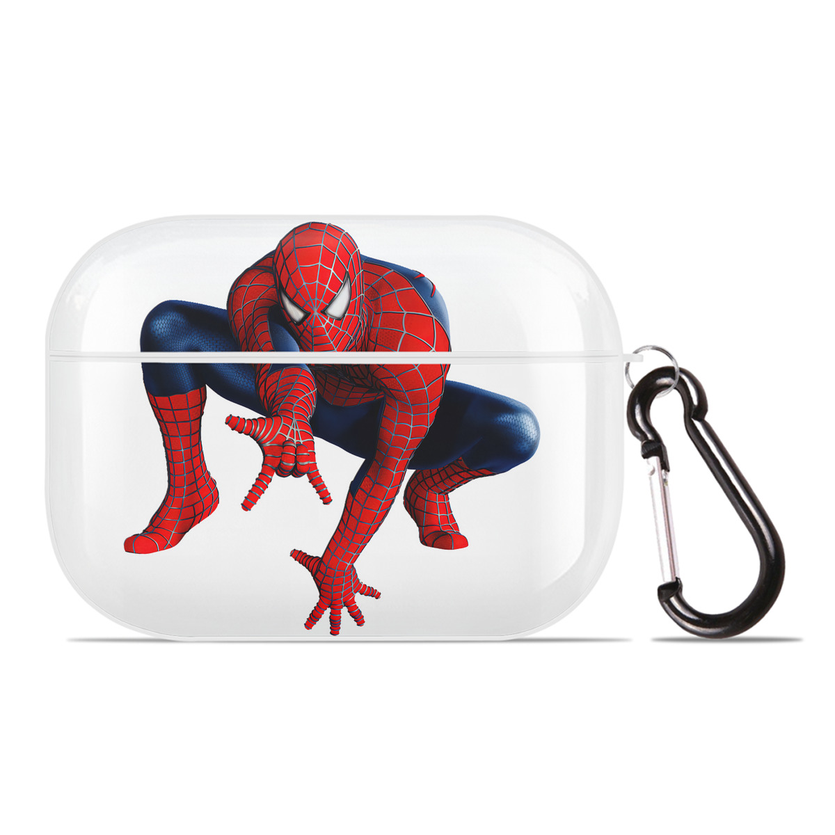 （画像用） Spider Man スパイダーマン 【AirPods Pro用】ハードシェル保護ケース 耐衝撃・防指紋・カラビナ付き商品仕様