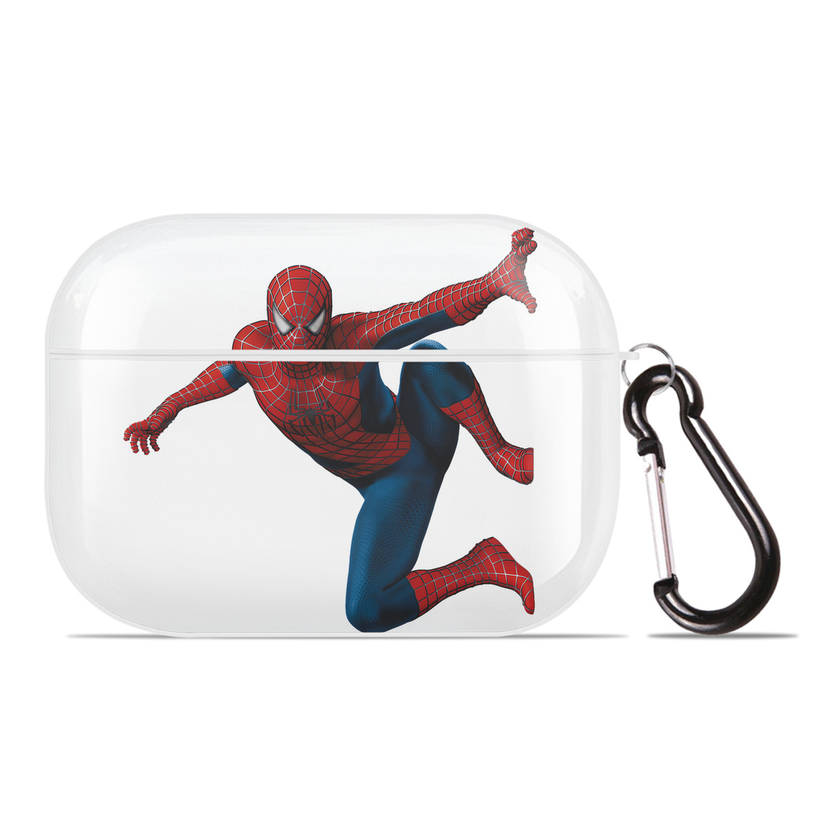 （画像用） Spider Man スパイダーマン 【AirPods Pro用】ハードシェル保護ケース 耐衝撃・防指紋・カラビナ付き商品仕様