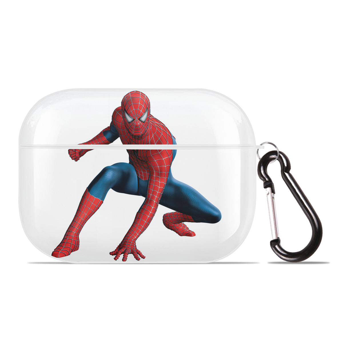 （画像用） Spider Man スパイダーマン 【AirPods Pro用】ハードシェル保護ケース 耐衝撃・防指紋・カラビナ付き商品仕様