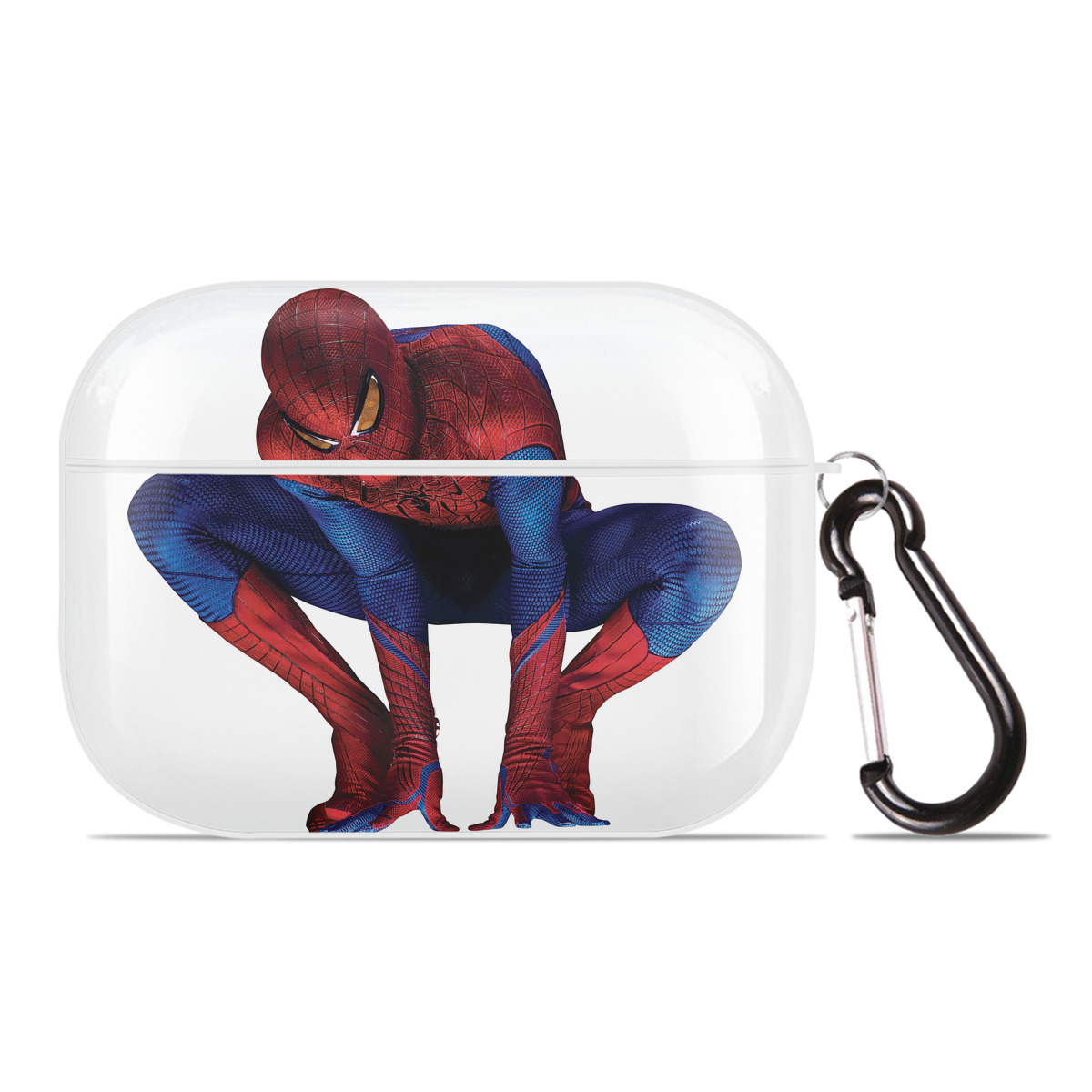 （画像用） Spider Man スパイダーマン 【AirPods Pro用】ハードシェル保護ケース 耐衝撃・防指紋・カラビナ付き商品仕様