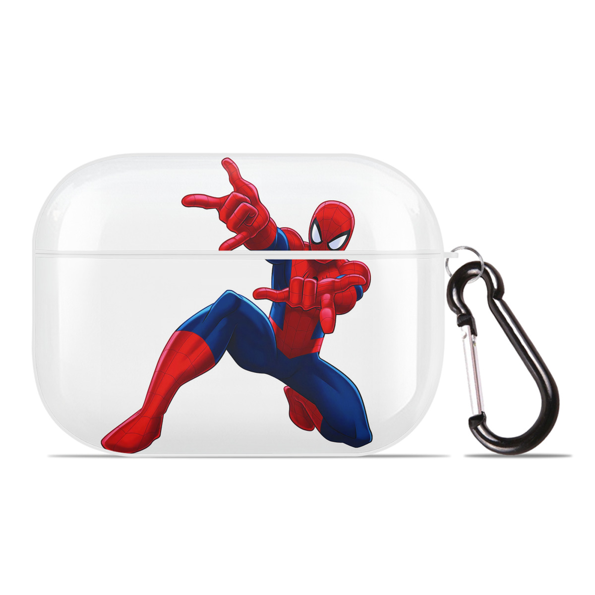 （画像用） Spider Man スパイダーマン 【AirPods Pro用】ハードシェル保護ケース 耐衝撃・防指紋・カラビナ付き商品仕様