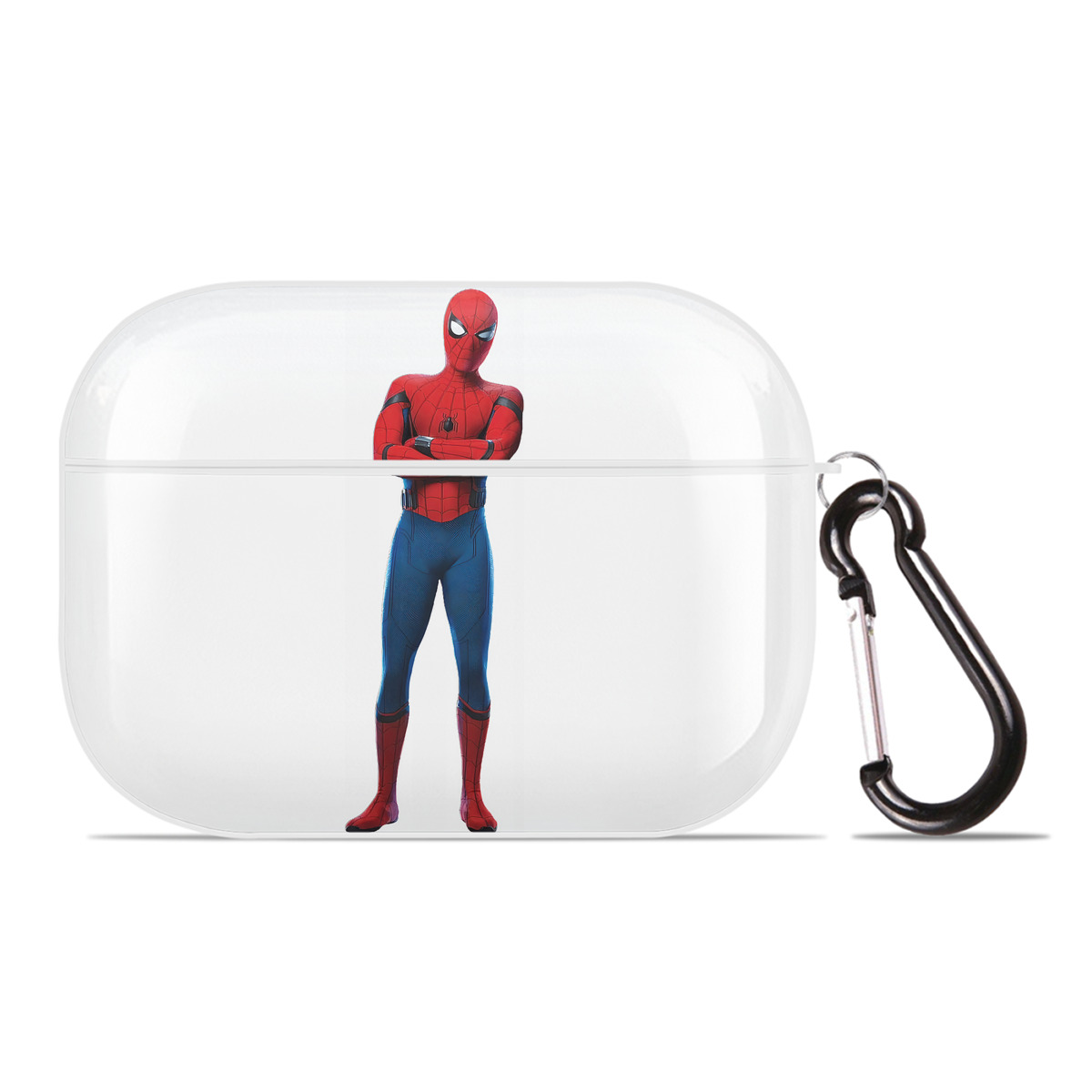 （画像用） Spider Man スパイダーマン 【AirPods Pro用】ハードシェル保護ケース 耐衝撃・防指紋・カラビナ付き商品仕様