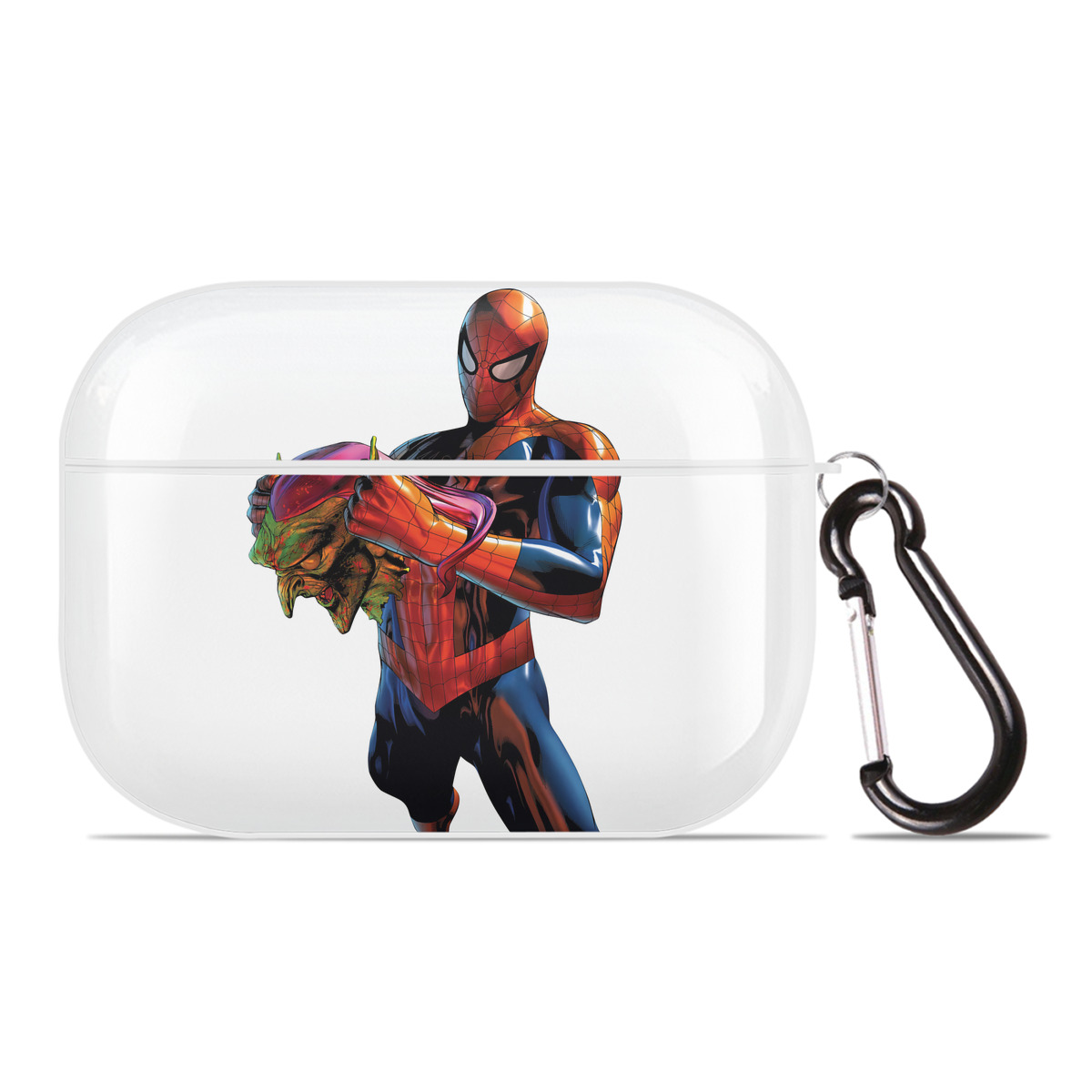 （画像用） Spider Man スパイダーマン 【AirPods Pro用】ハードシェル保護ケース 耐衝撃・防指紋・カラビナ付き商品仕様