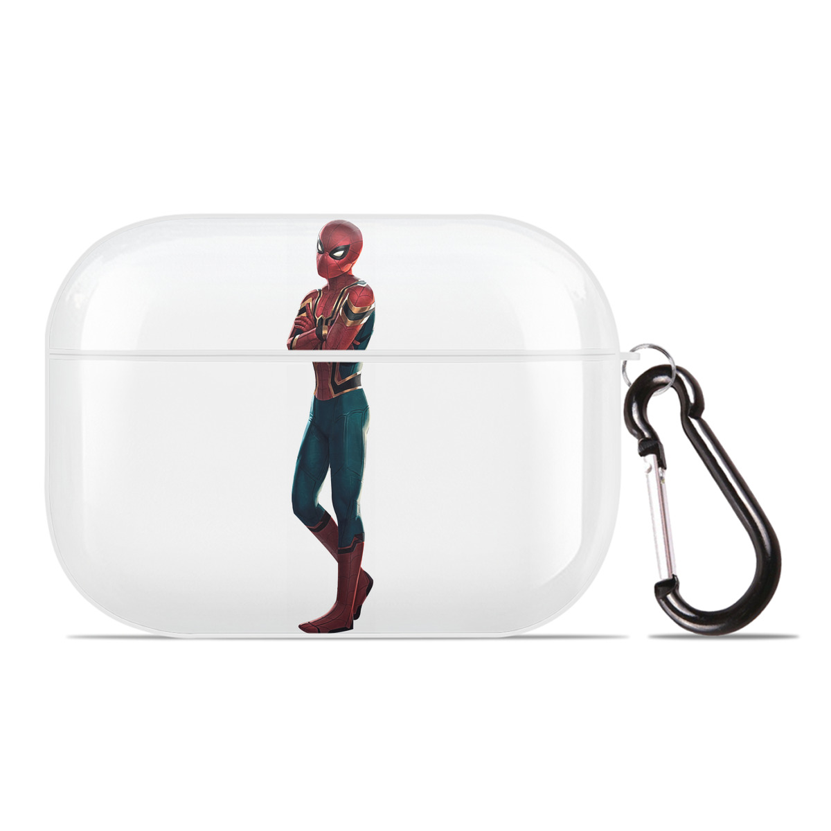 （画像用） Spider Man スパイダーマン 【AirPods Pro用】ハードシェル保護ケース 耐衝撃・防指紋・カラビナ付き商品仕様