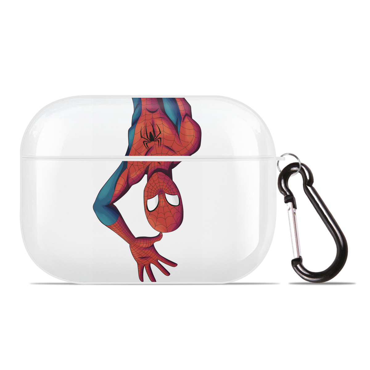 （画像用） Spider Man スパイダーマン 【AirPods Pro用】ハードシェル保護ケース 耐衝撃・防指紋・カラビナ付き商品仕様