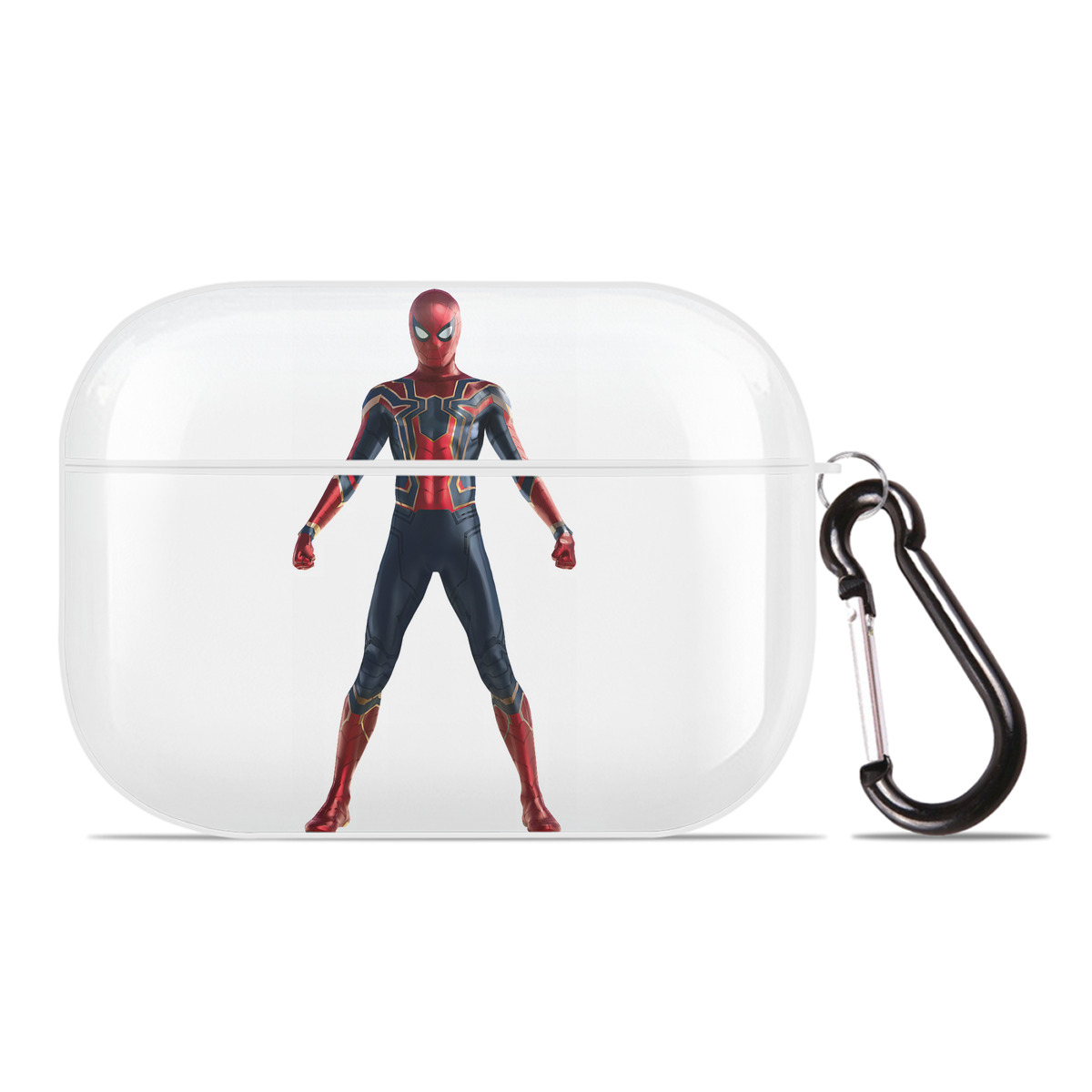 （画像用） Spider Man スパイダーマン 【AirPods Pro用】ハードシェル保護ケース 耐衝撃・防指紋・カラビナ付き商品仕様