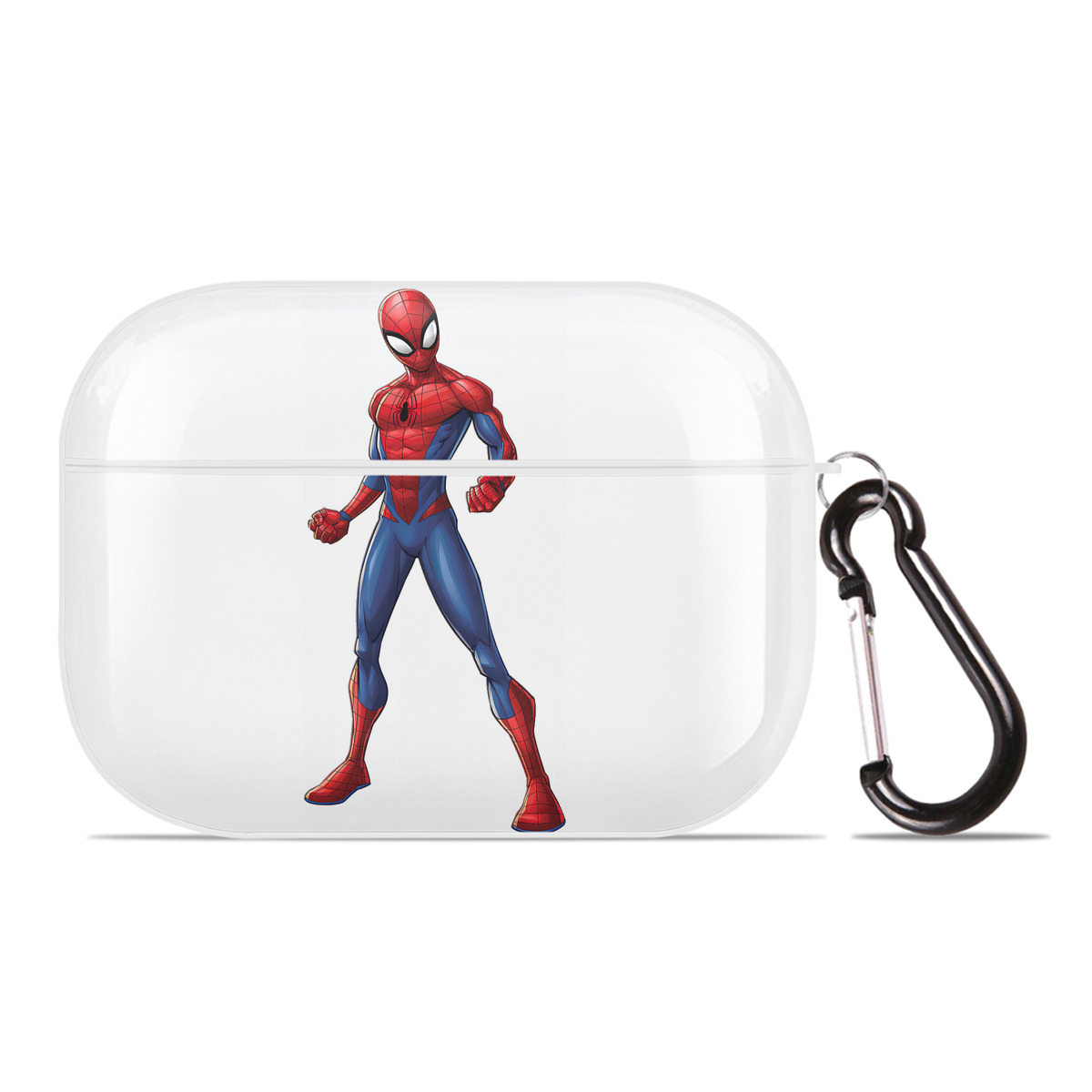 （画像用） Spider Man スパイダーマン 【AirPods Pro用】ハードシェル保護ケース 耐衝撃・防指紋・カラビナ付き商品仕様