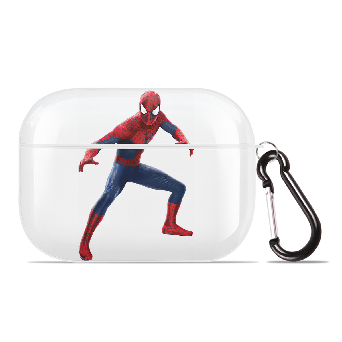 （画像用） Spider Man スパイダーマン 【AirPods Pro用】ハードシェル保護ケース 耐衝撃・防指紋・カラビナ付き商品仕様
