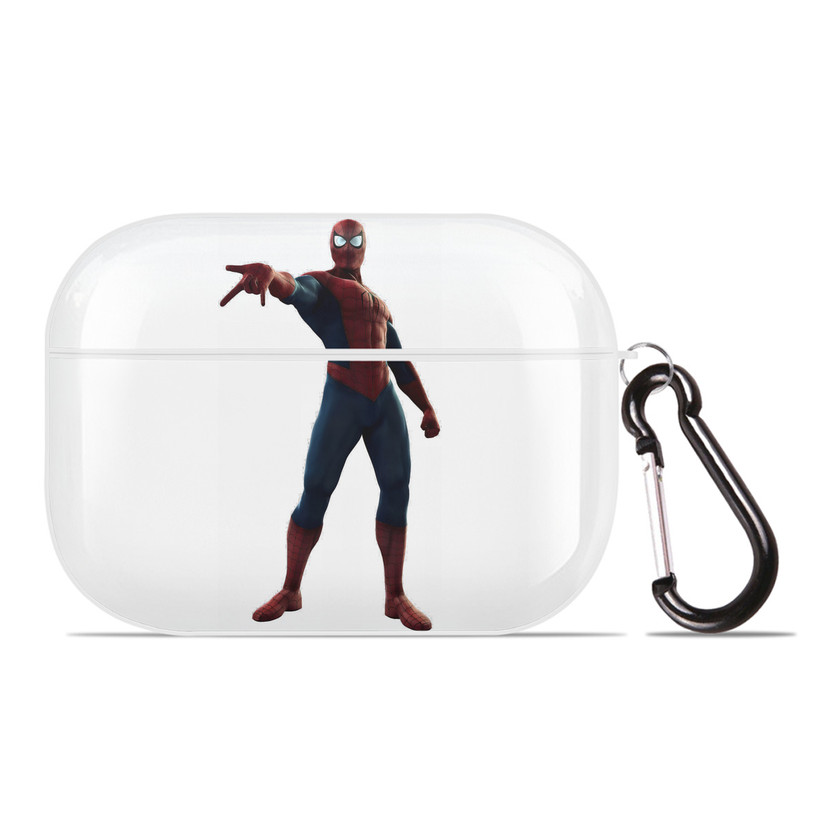 （画像用） Spider Man スパイダーマン 【AirPods Pro用】ハードシェル保護ケース 耐衝撃・防指紋・カラビナ付き商品仕様