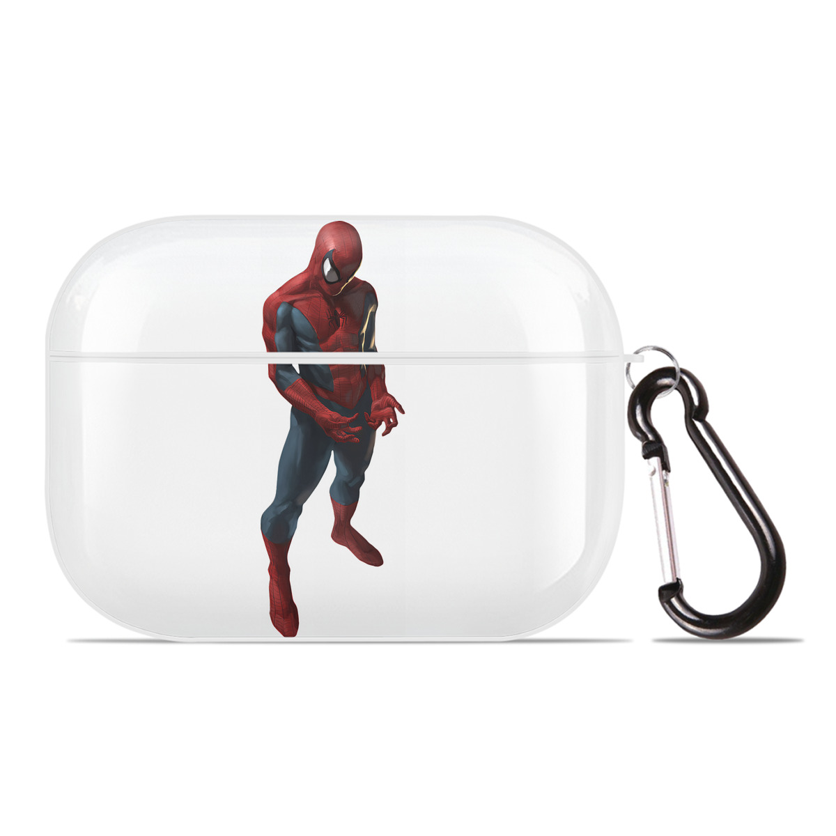 （画像用） Spider Man スパイダーマン 【AirPods Pro用】ハードシェル保護ケース 耐衝撃・防指紋・カラビナ付き商品仕様