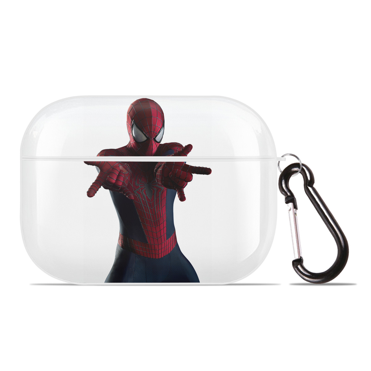（画像用） Spider Man スパイダーマン 【AirPods Pro用】ハードシェル保護ケース 耐衝撃・防指紋・カラビナ付き商品仕様