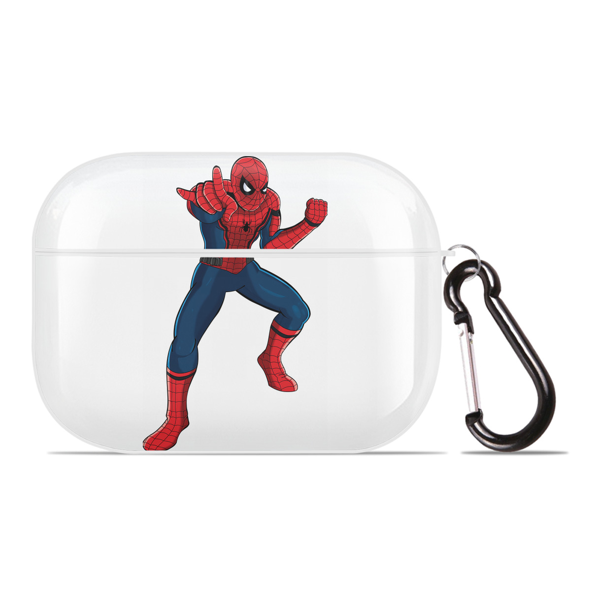 （画像用） Spider Man スパイダーマン 【AirPods Pro用】ハードシェル保護ケース 耐衝撃・防指紋・カラビナ付き商品仕様