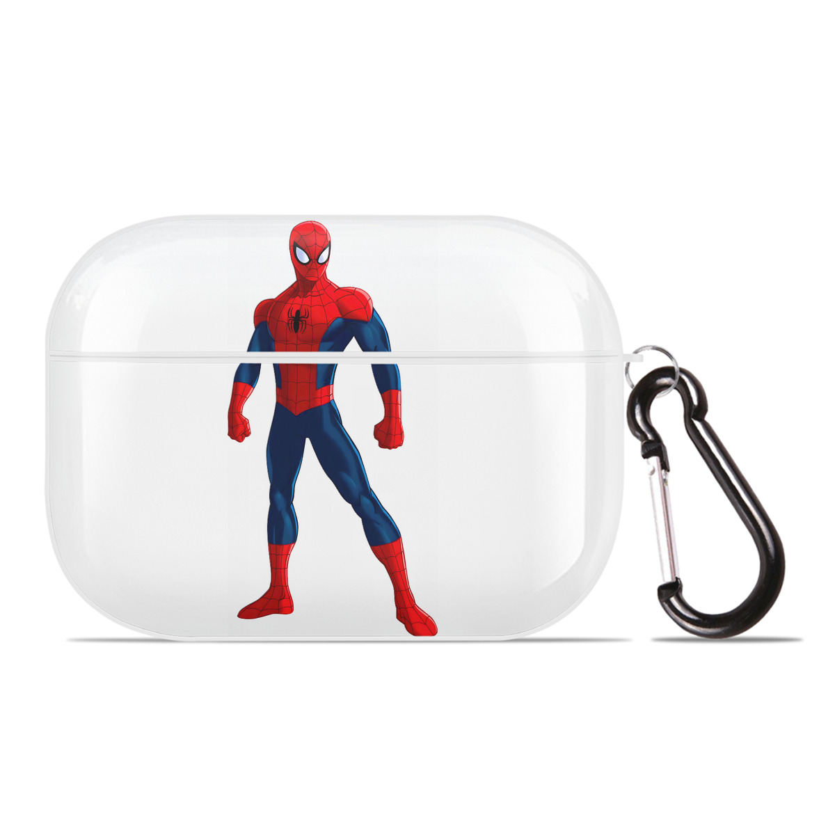 （画像用） Spider Man スパイダーマン 【AirPods Pro用】ハードシェル保護ケース 耐衝撃・防指紋・カラビナ付き商品仕様