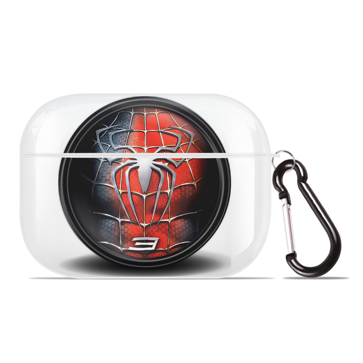 （画像用） Spider Man スパイダーマン 【AirPods Pro用】ハードシェル保護ケース 耐衝撃・防指紋・カラビナ付き商品仕様