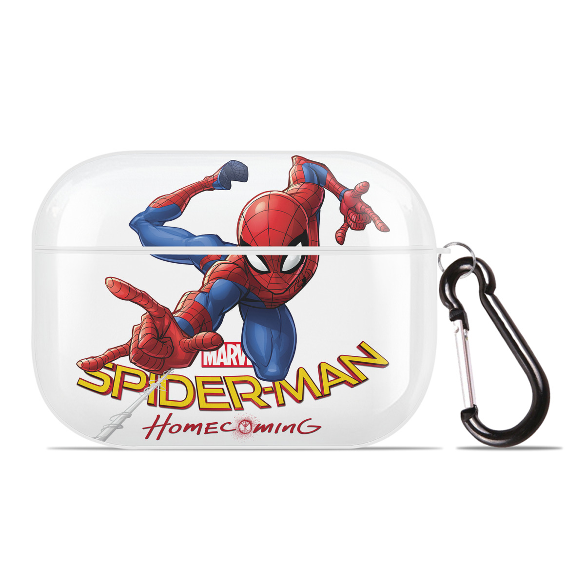 （画像用） Spider Man スパイダーマン 【AirPods Pro用】ハードシェル保護ケース 耐衝撃・防指紋・カラビナ付き商品仕様