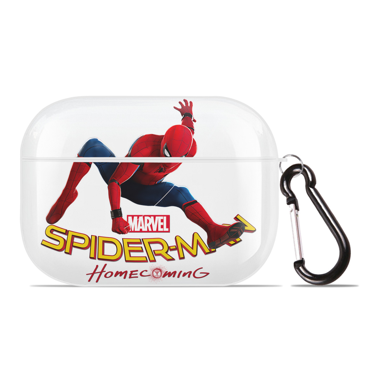（画像用） Spider Man スパイダーマン 【AirPods Pro用】ハードシェル保護ケース 耐衝撃・防指紋・カラビナ付き商品仕様