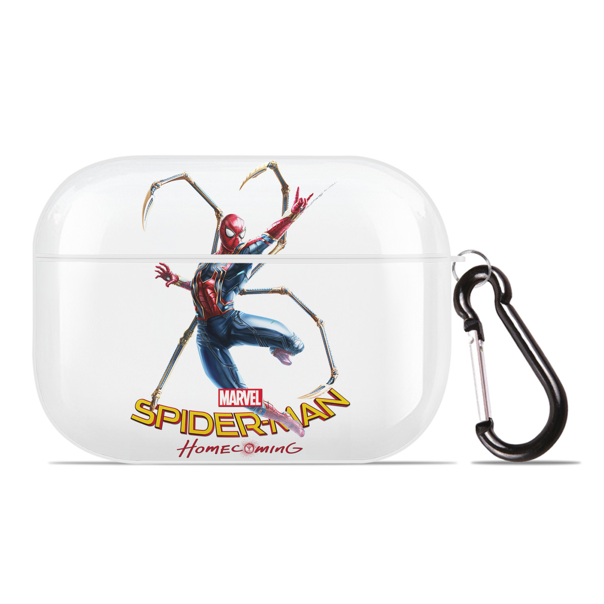 （画像用） Spider Man スパイダーマン 【AirPods Pro用】ハードシェル保護ケース 耐衝撃・防指紋・カラビナ付き商品仕様