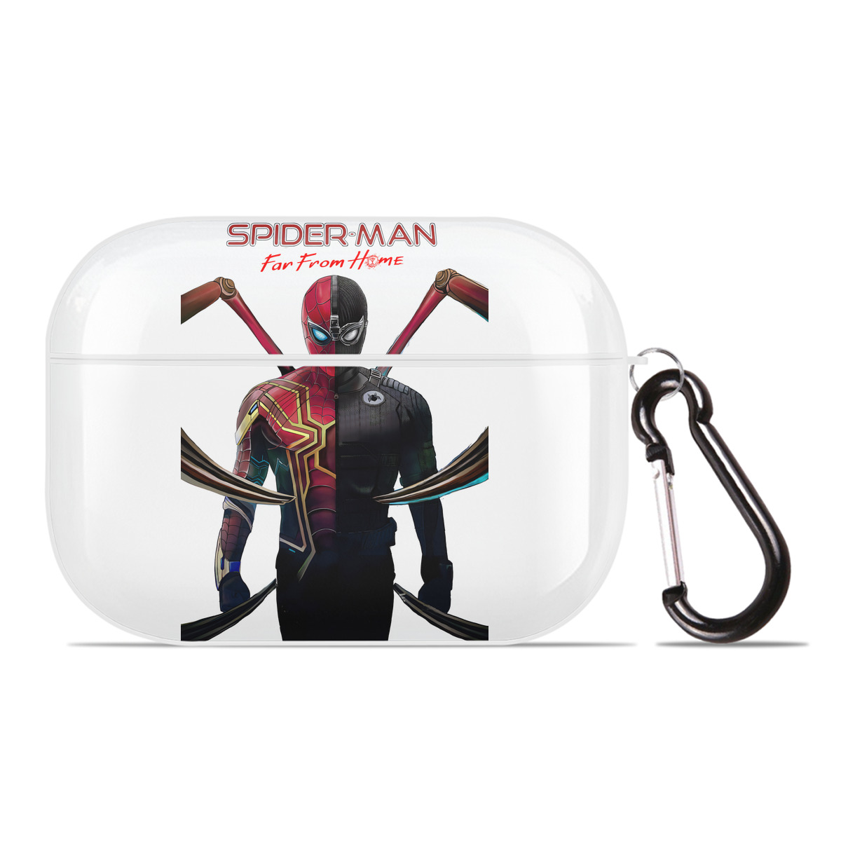 （画像用） Spider Man スパイダーマン 【AirPods Pro用】ハードシェル保護ケース 耐衝撃・防指紋・カラビナ付き商品仕様