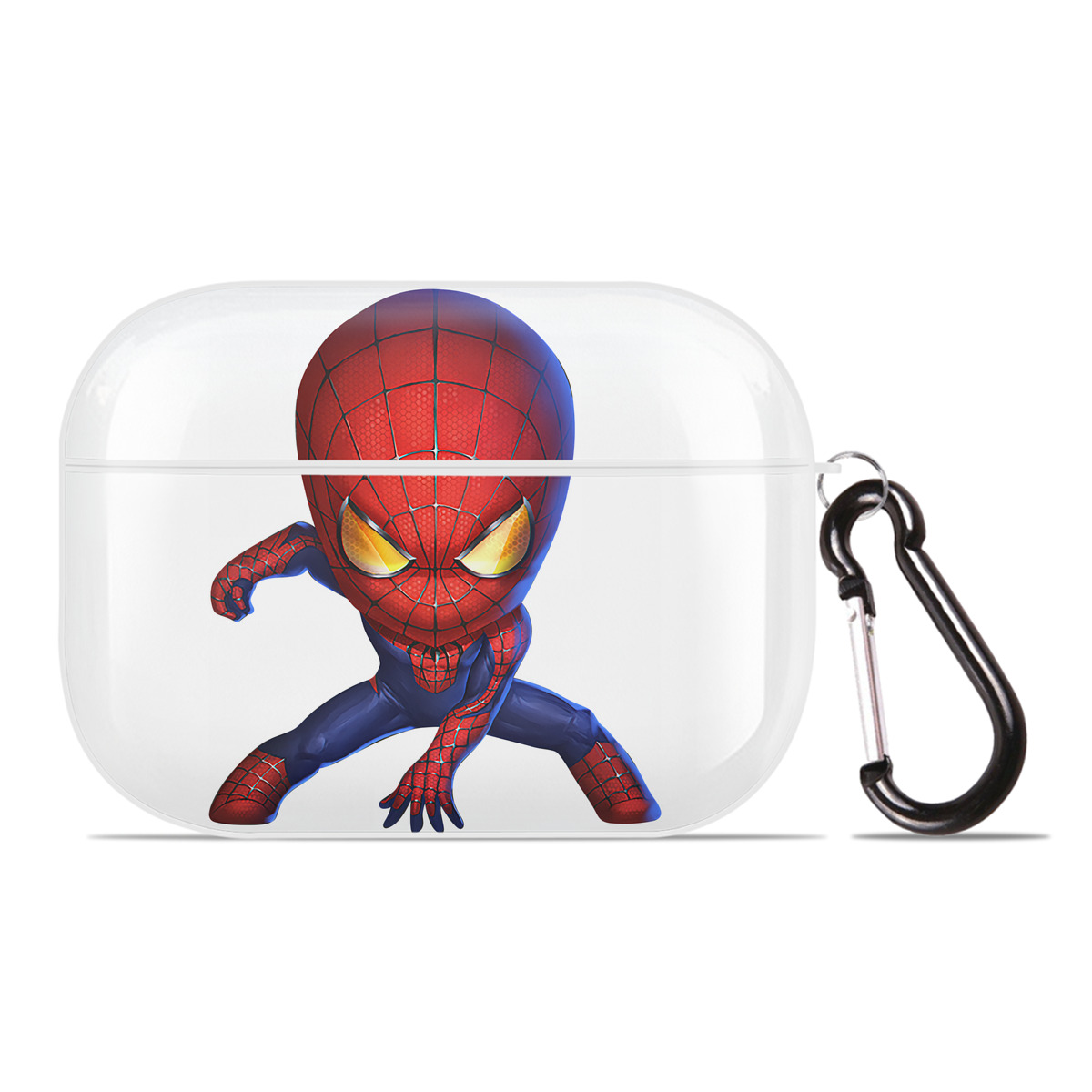（画像用） Spider Man スパイダーマン 【AirPods Pro用】ハードシェル保護ケース 耐衝撃・防指紋・カラビナ付き商品仕様