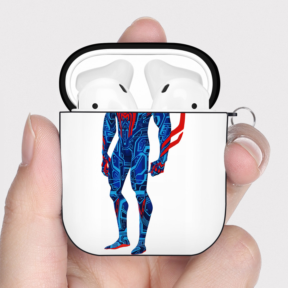 （画像用） Spider Man スパイダーマン AirPods 第2世代保護ケース ハードシェル ブラック 耐衝撃・防指紋・カラビナ付き