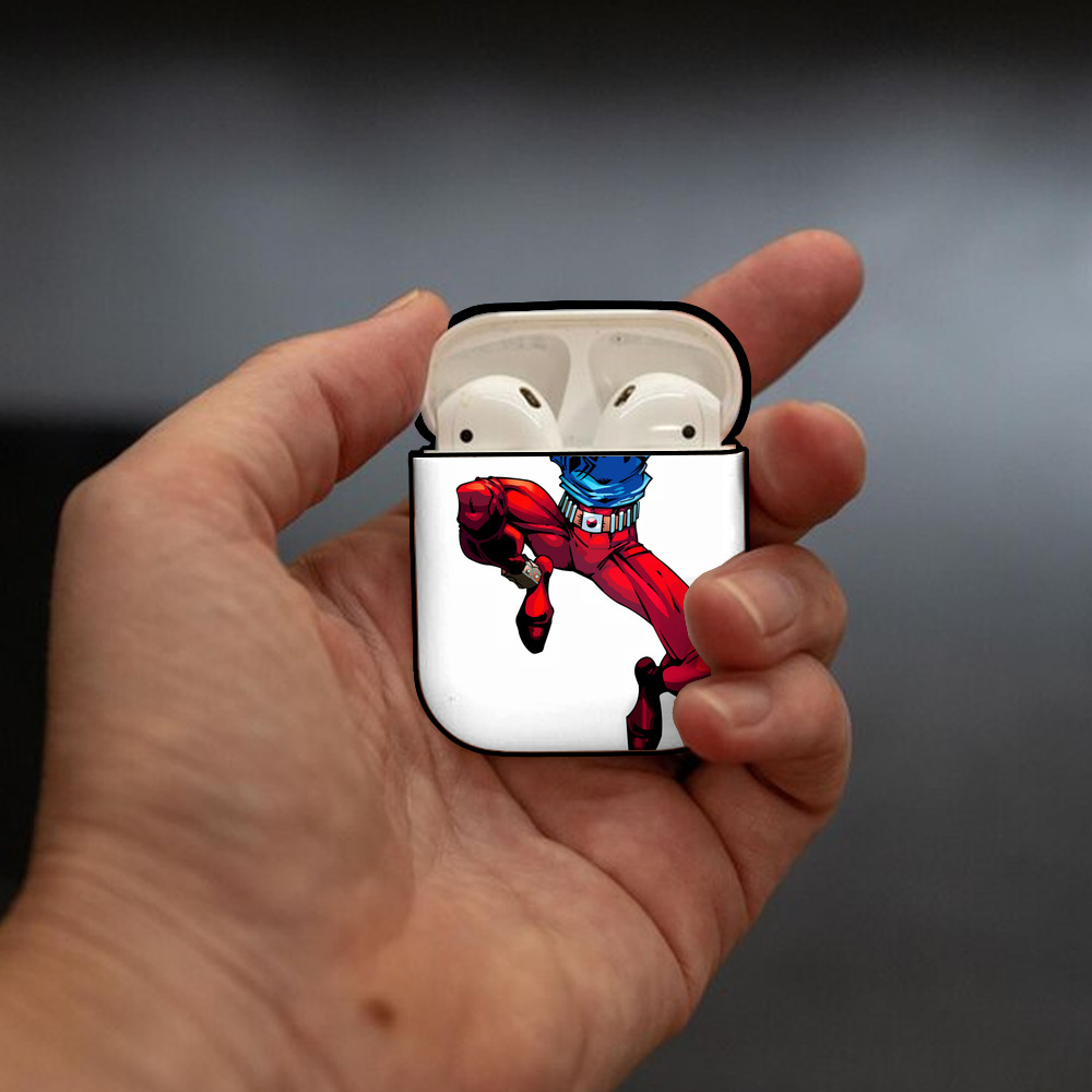 Spider Man スパイダーマン AirPods 第2世代保護ケース ハードシェル ブラック 耐衝撃・防指紋・カラビナ付き