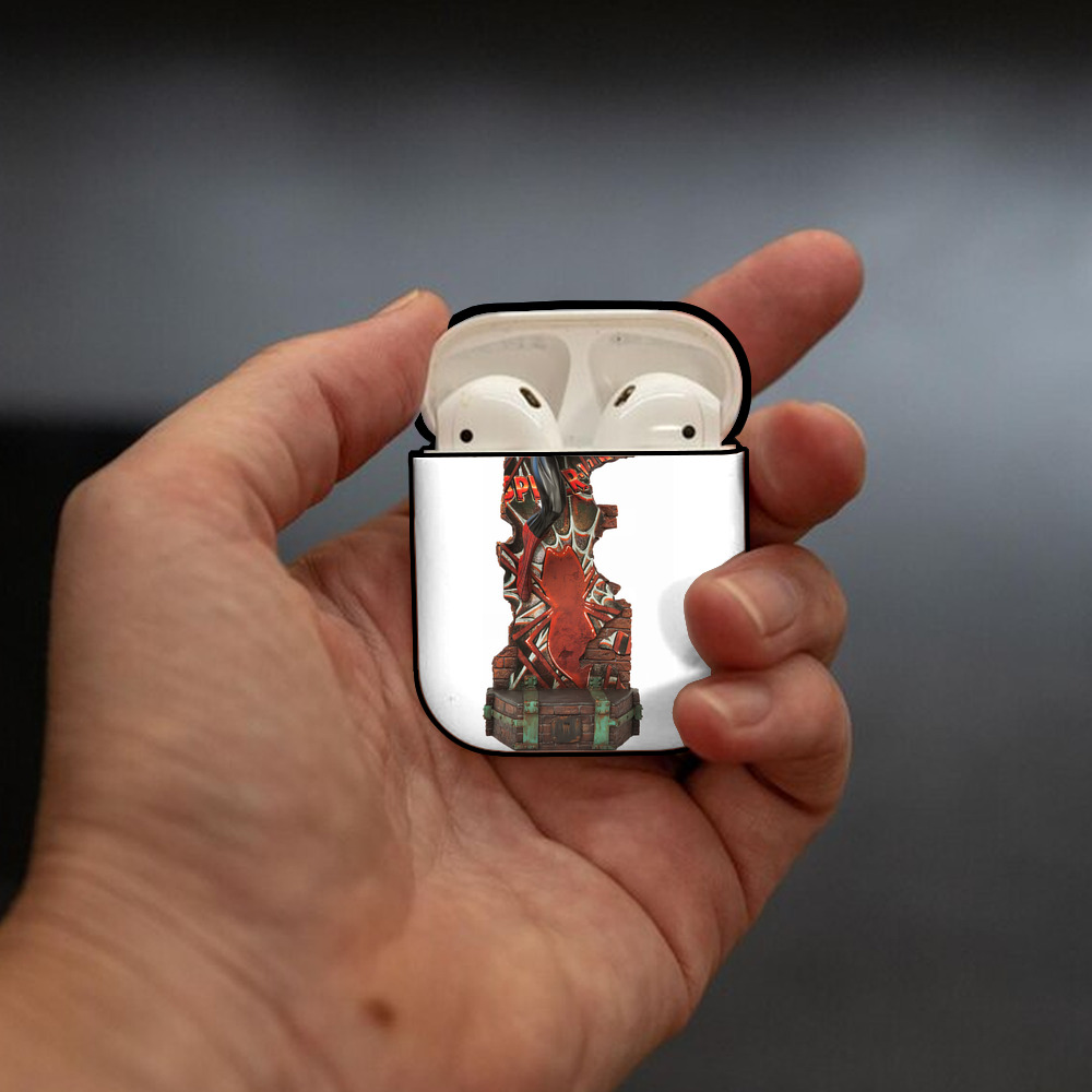 Spider Man スパイダーマン AirPods 第2世代保護ケース ハードシェル ブラック 耐衝撃・防指紋・カラビナ付き