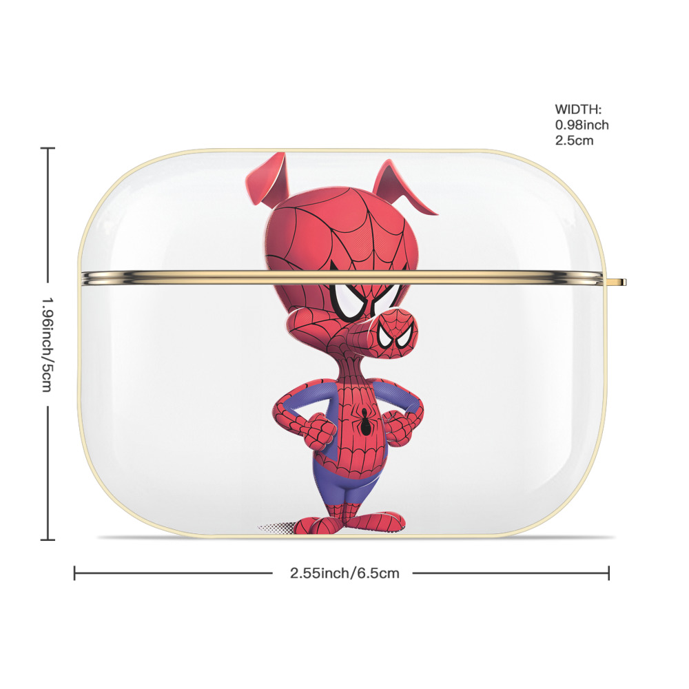 Spider Man スパイダーマン 【AirPods Pro用】ハードシェル保護ケース｜耐衝撃・防指紋・カラビナ付き商品仕様