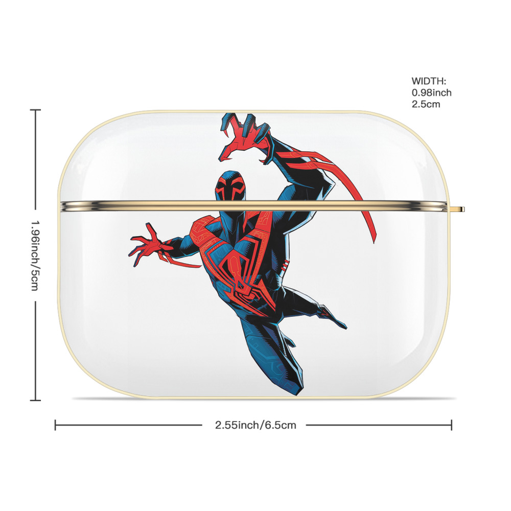 Spider Man スパイダーマン 【AirPods Pro用】ハードシェル保護ケース｜耐衝撃・防指紋・カラビナ付き商品仕様