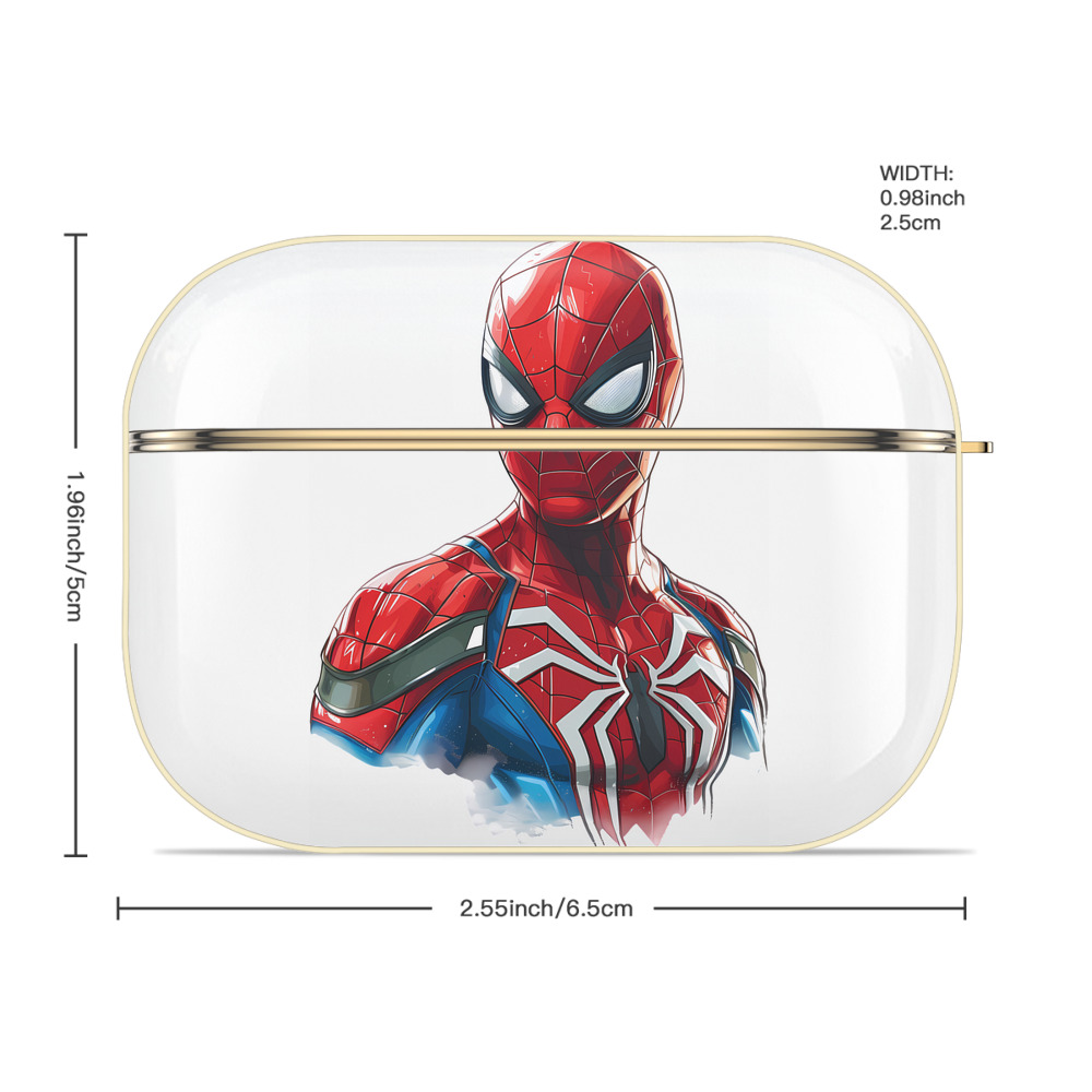 Spider Man スパイダーマン 【AirPods Pro用】ハードシェル保護ケース｜耐衝撃・防指紋・カラビナ付き商品仕様