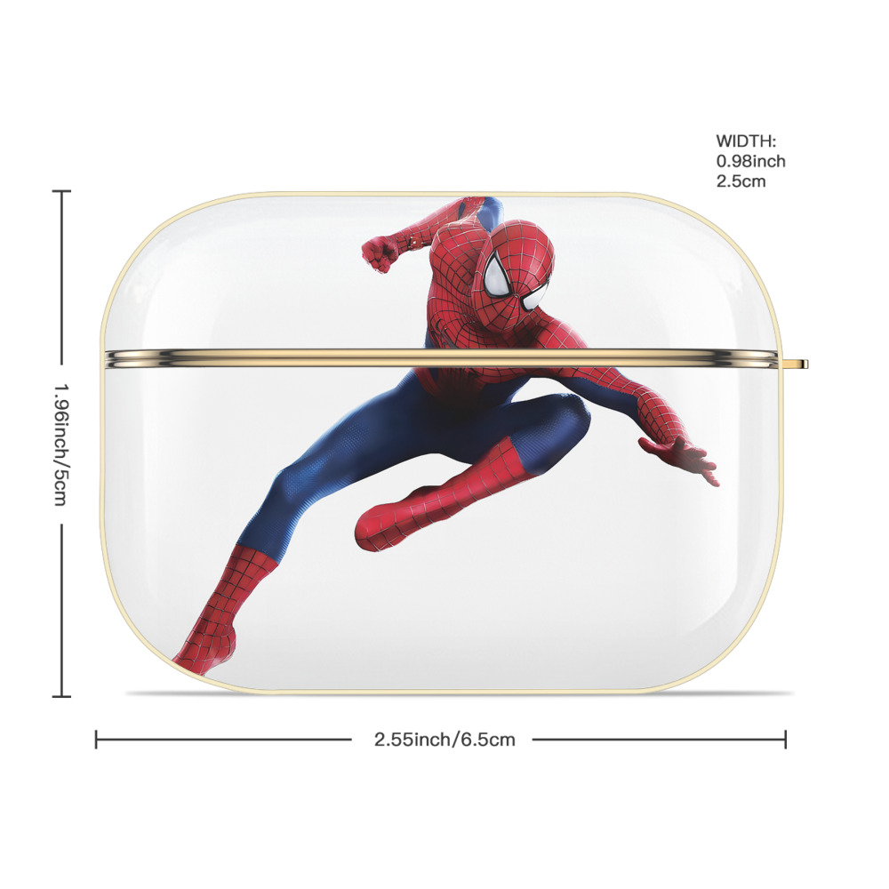 Spider Man スパイダーマン 【AirPods Pro用】ハードシェル保護ケース｜耐衝撃・防指紋・カラビナ付き商品仕様