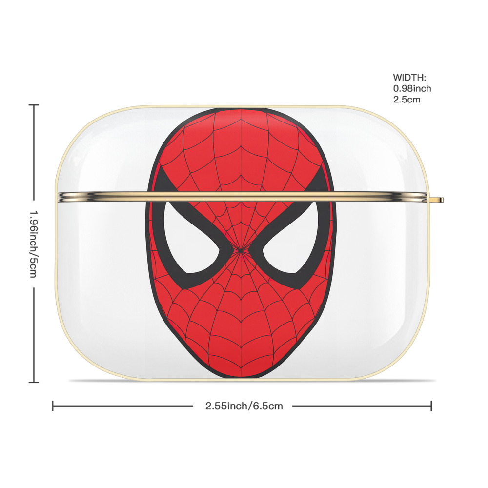Spider Man スパイダーマン 【AirPods Pro用】ハードシェル保護ケース｜耐衝撃・防指紋・カラビナ付き商品仕様