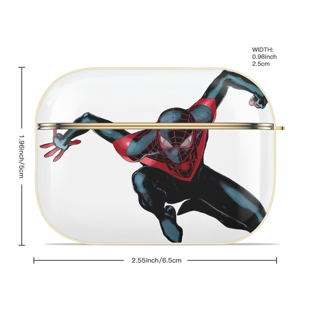 Spider Man スパイダーマン 【AirPods Pro用】ハードシェル保護ケース｜耐衝撃・防指紋・カラビナ付き商品仕様