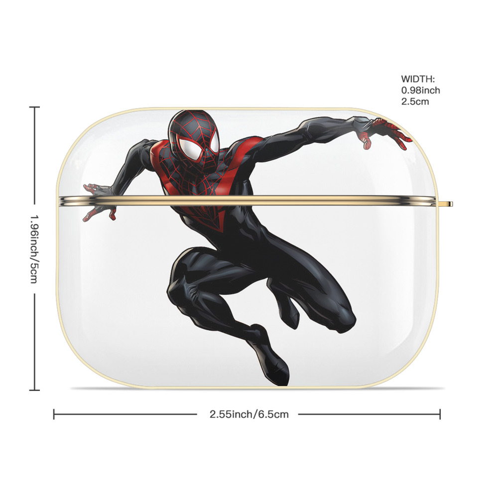 Spider Man スパイダーマン 【AirPods Pro用】ハードシェル保護ケース｜耐衝撃・防指紋・カラビナ付き商品仕様
