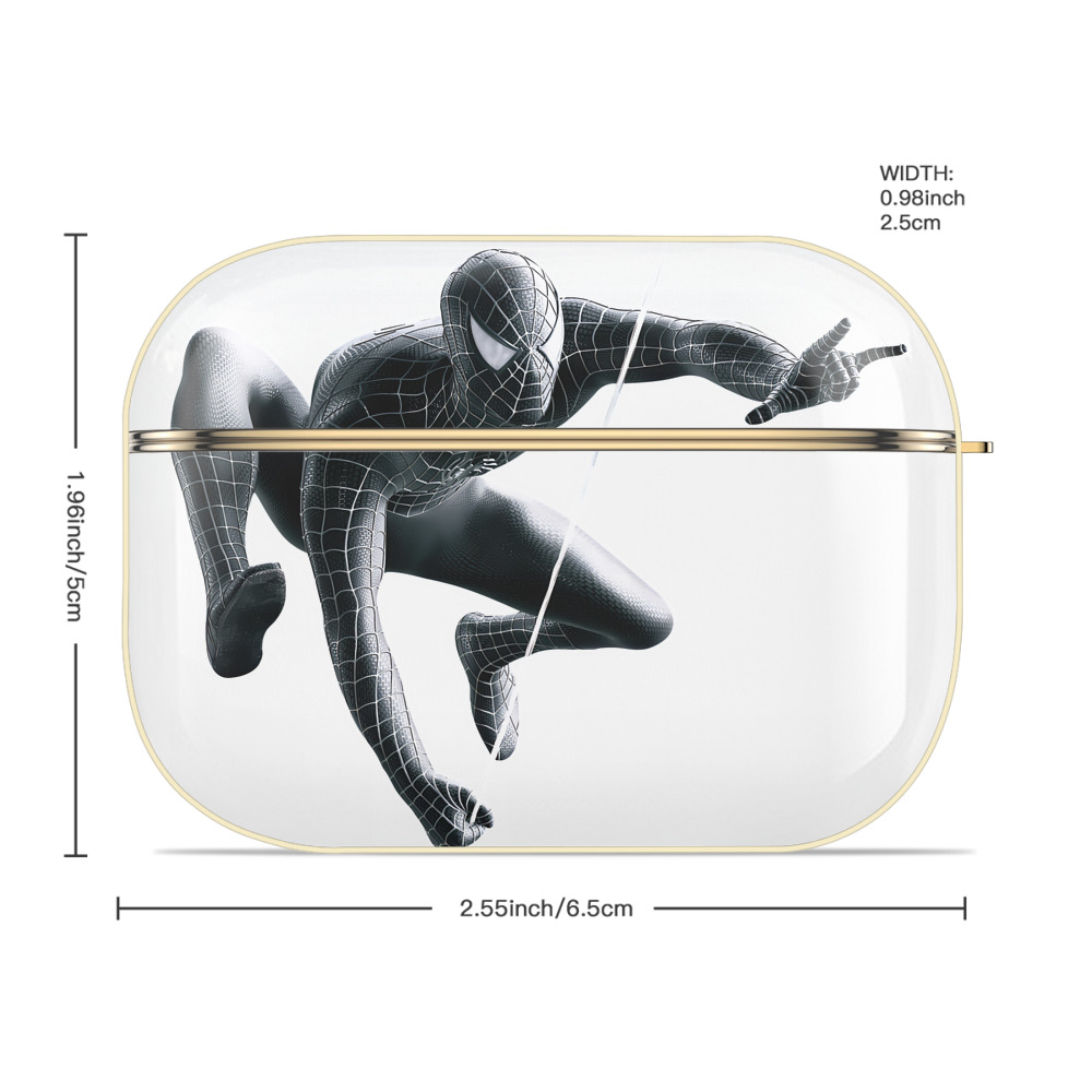 Spider Man スパイダーマン 【AirPods Pro用】ハードシェル保護ケース｜耐衝撃・防指紋・カラビナ付き商品仕様