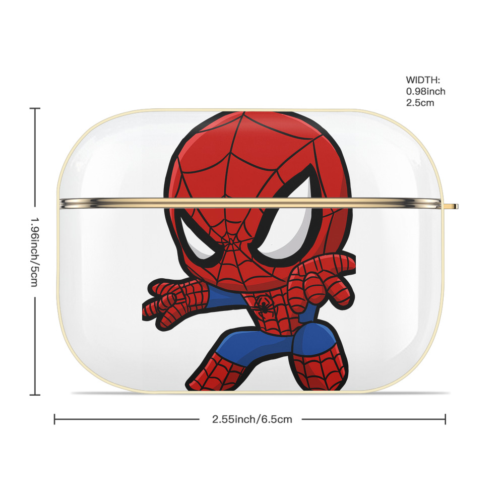 Spider Man スパイダーマン 【AirPods Pro用】ハードシェル保護ケース｜耐衝撃・防指紋・カラビナ付き商品仕様