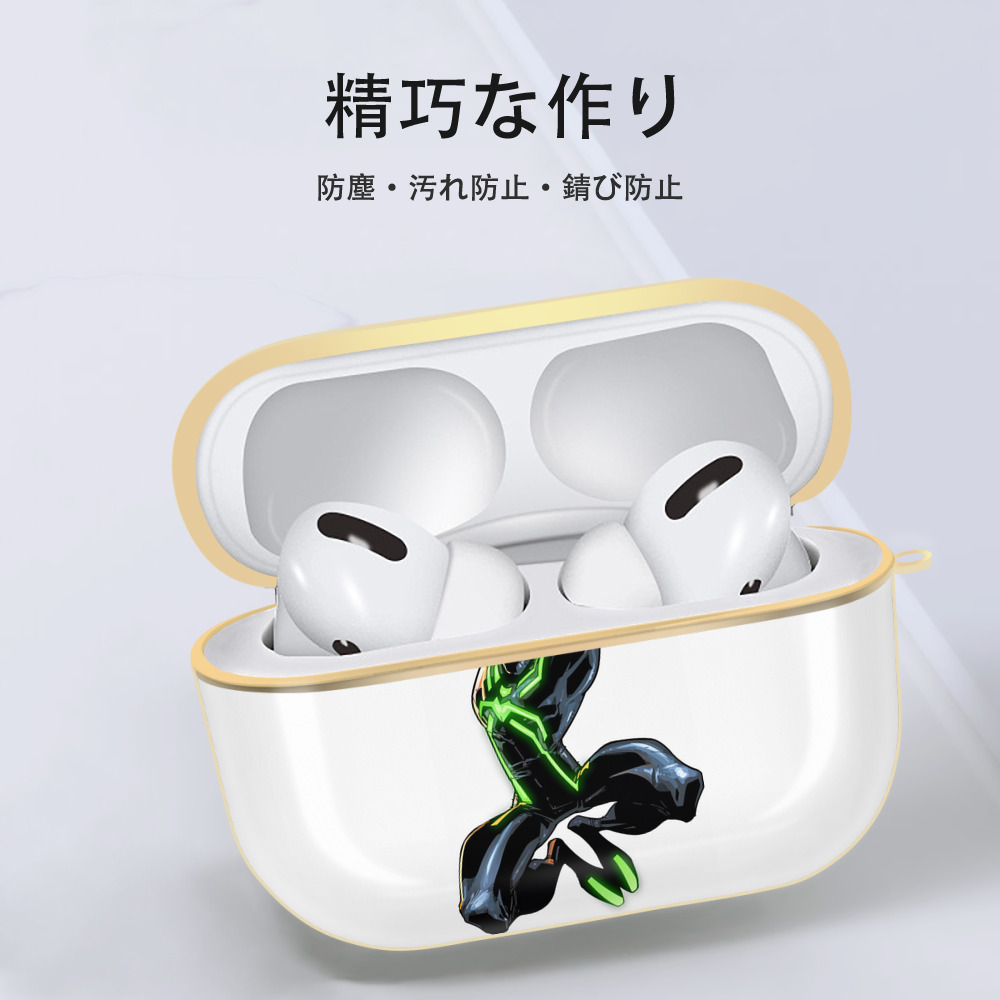 Spider Man スパイダーマン 【AirPods Pro用】ハードシェル保護ケース｜耐衝撃・防指紋・カラビナ付き商品仕様