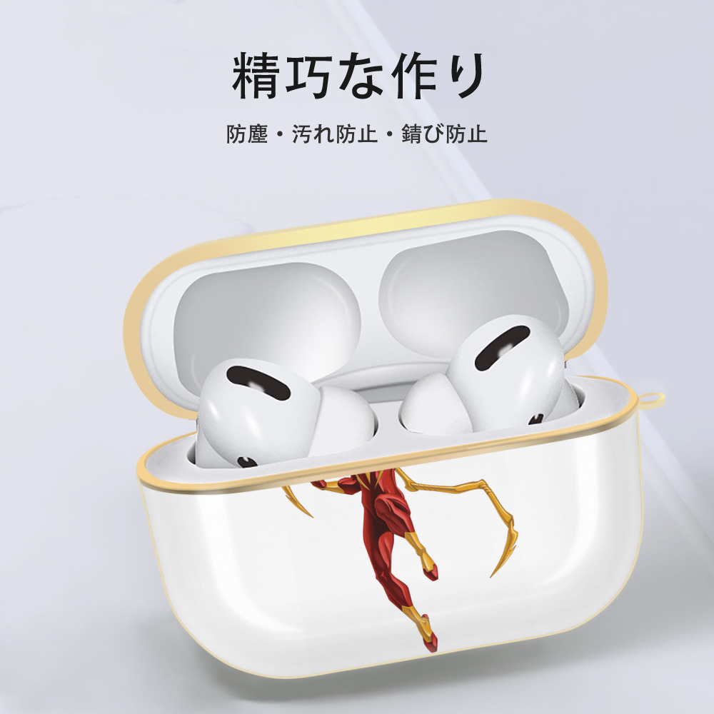 Spider Man スパイダーマン 【AirPods Pro用】ハードシェル保護ケース｜耐衝撃・防指紋・カラビナ付き商品仕様