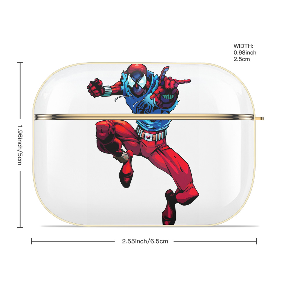 Spider Man スパイダーマン 【AirPods Pro用】ハードシェル保護ケース｜耐衝撃・防指紋・カラビナ付き商品仕様
