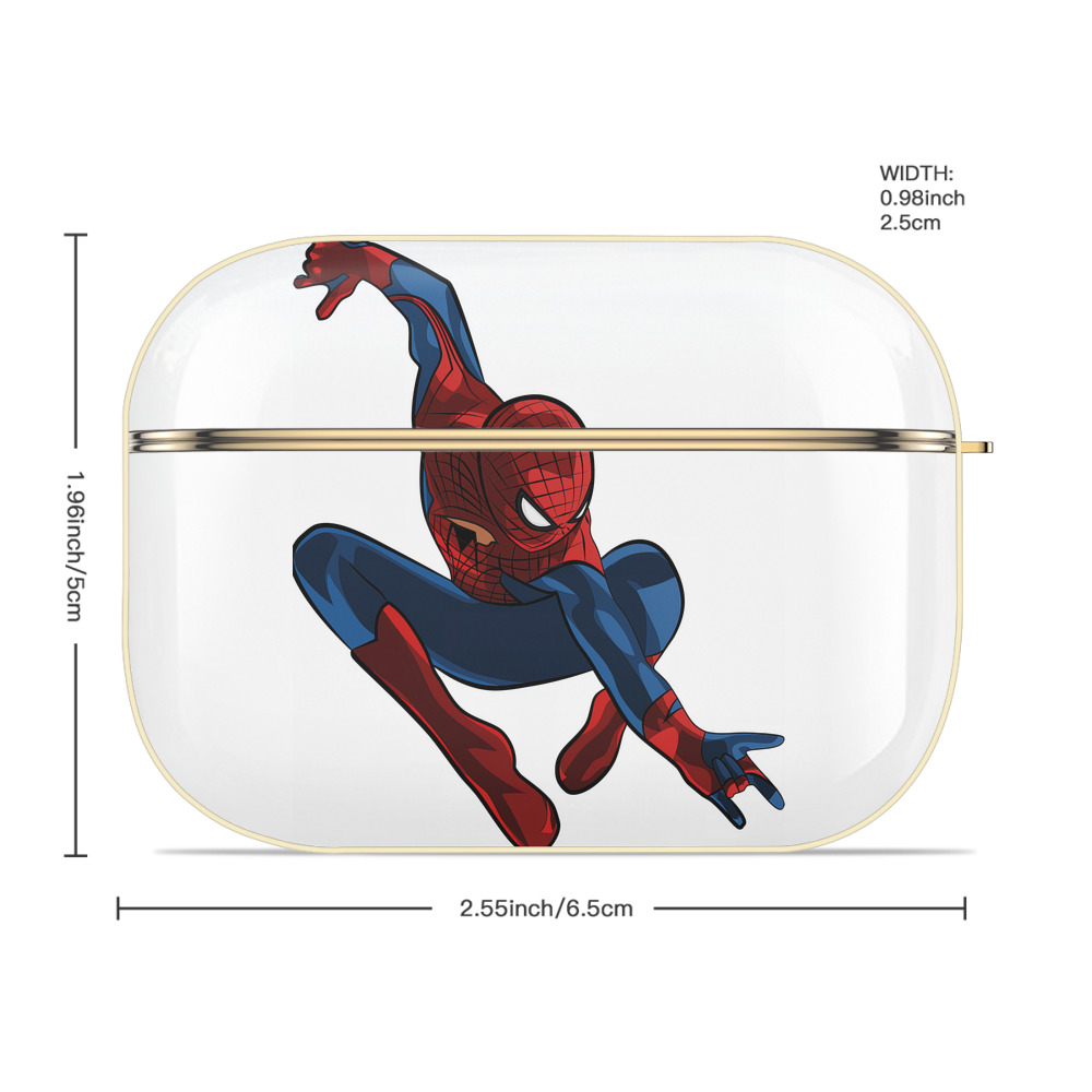 Spider Man スパイダーマン 【AirPods Pro用】ハードシェル保護ケース｜耐衝撃・防指紋・カラビナ付き商品仕様