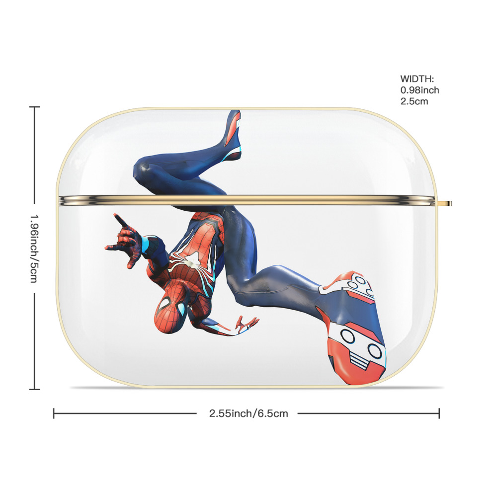 Spider Man スパイダーマン 【AirPods Pro用】ハードシェル保護ケース｜耐衝撃・防指紋・カラビナ付き商品仕様