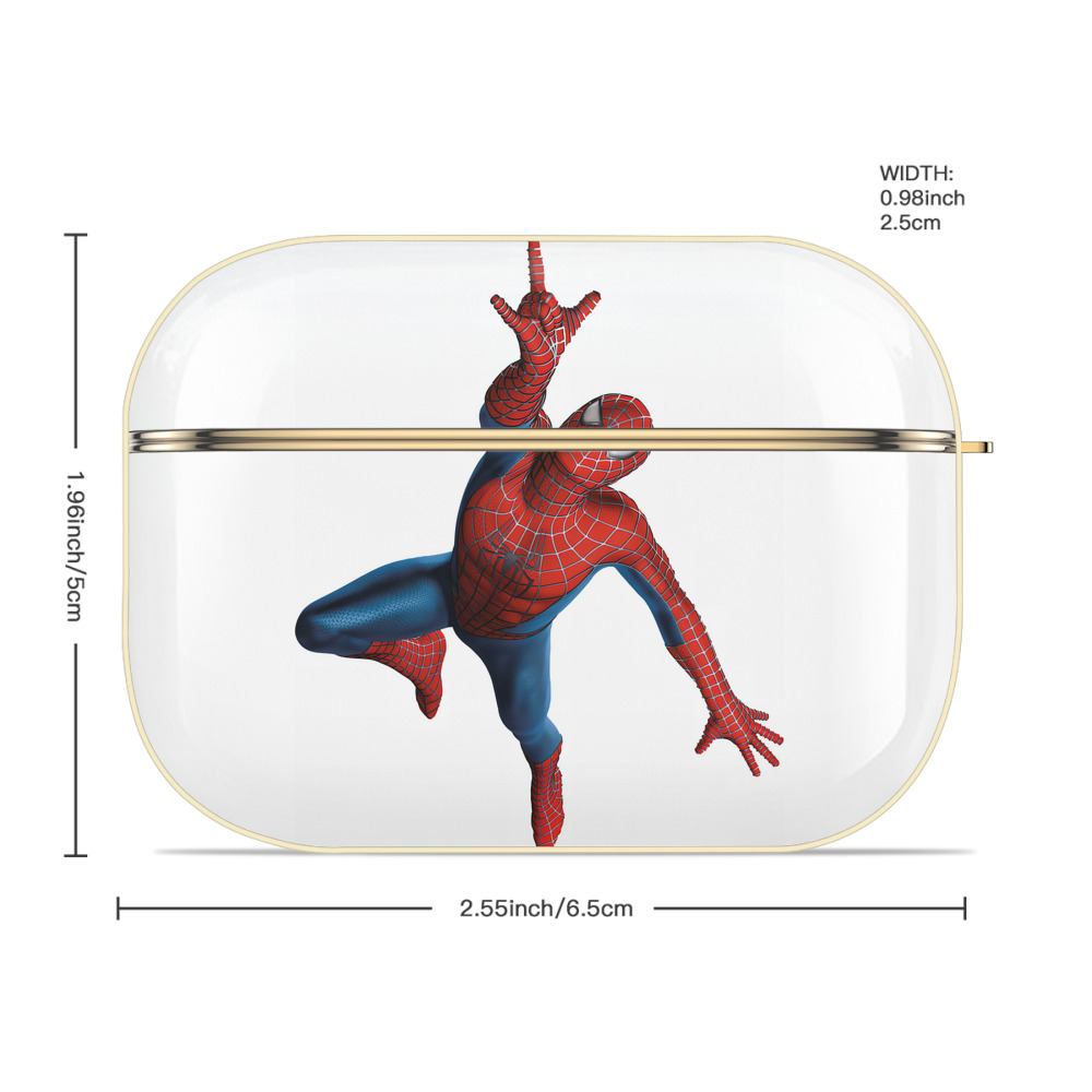 Spider Man スパイダーマン 【AirPods Pro用】ハードシェル保護ケース｜耐衝撃・防指紋・カラビナ付き商品仕様
