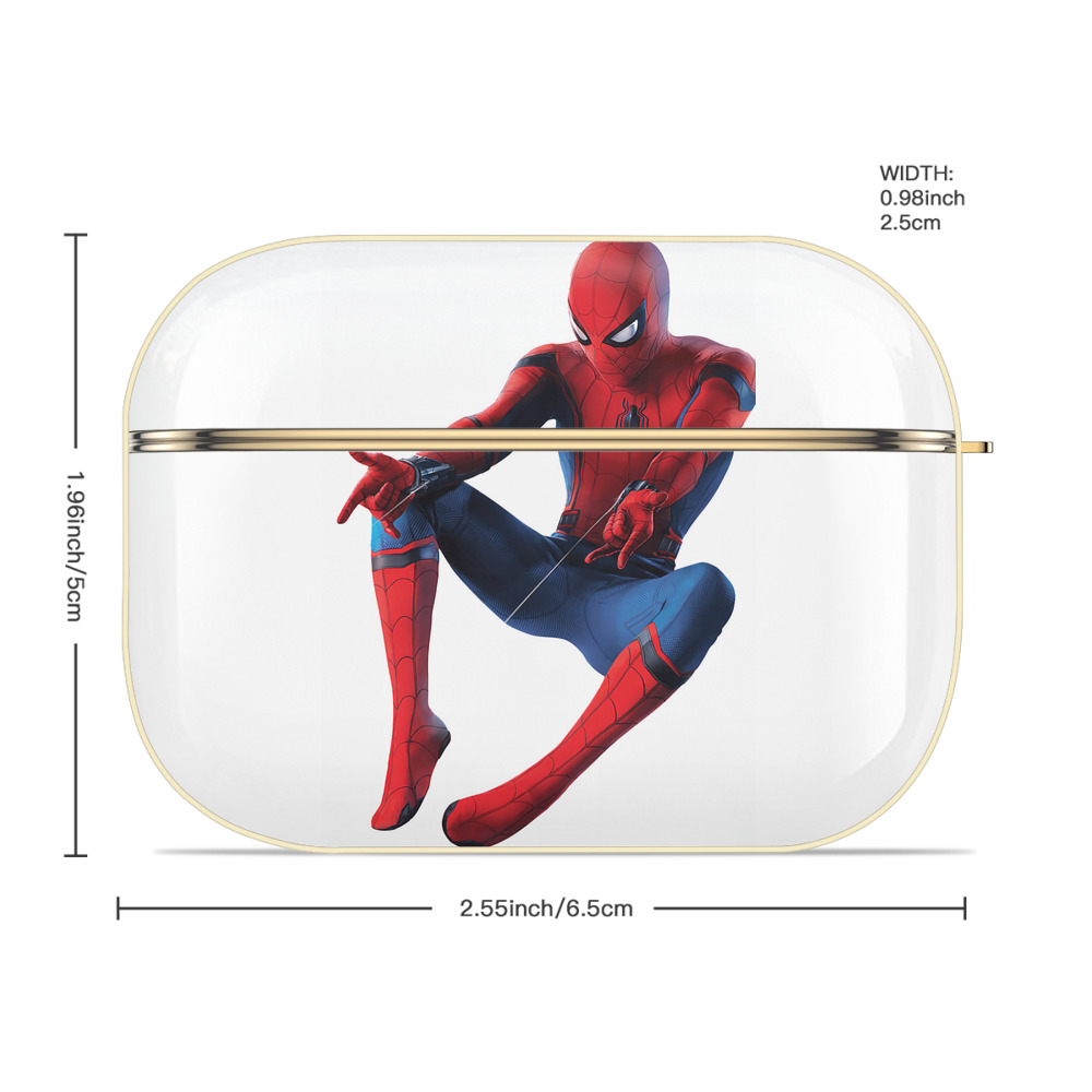Spider Man スパイダーマン 【AirPods Pro用】ハードシェル保護ケース｜耐衝撃・防指紋・カラビナ付き商品仕様