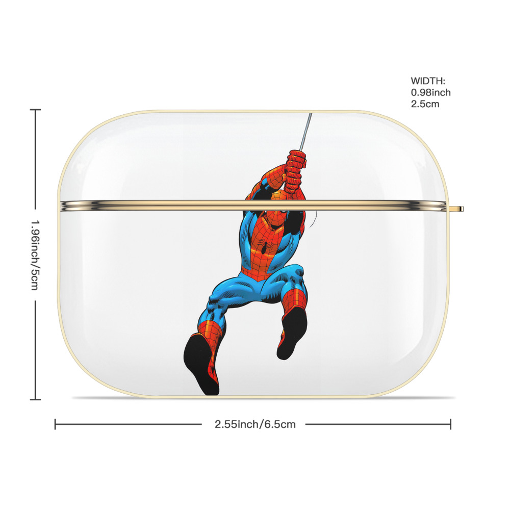 Spider Man スパイダーマン 【AirPods Pro用】ハードシェル保護ケース｜耐衝撃・防指紋・カラビナ付き商品仕様