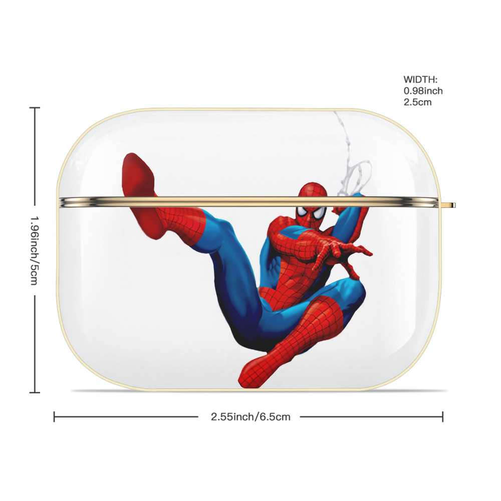 Spider Man スパイダーマン 【AirPods Pro用】ハードシェル保護ケース｜耐衝撃・防指紋・カラビナ付き商品仕様