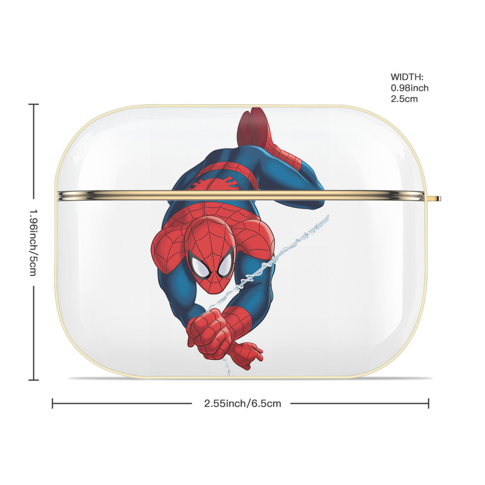 Spider Man スパイダーマン 【AirPods Pro用】ハードシェル保護ケース｜耐衝撃・防指紋・カラビナ付き商品仕様