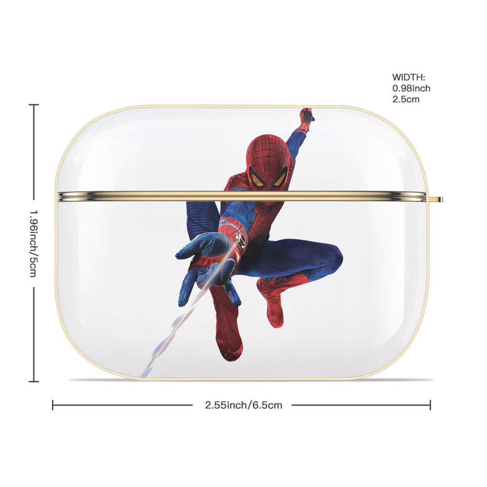 Spider Man スパイダーマン 【AirPods Pro用】ハードシェル保護ケース｜耐衝撃・防指紋・カラビナ付き商品仕様