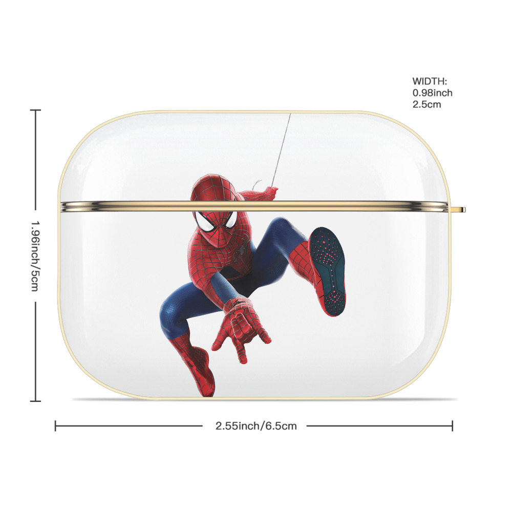 Spider Man スパイダーマン 【AirPods Pro用】ハードシェル保護ケース｜耐衝撃・防指紋・カラビナ付き商品仕様