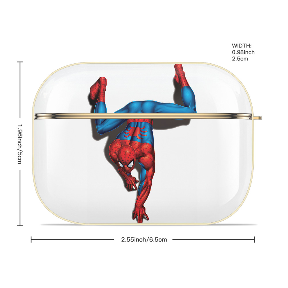 Spider Man スパイダーマン 【AirPods Pro用】ハードシェル保護ケース｜耐衝撃・防指紋・カラビナ付き商品仕様