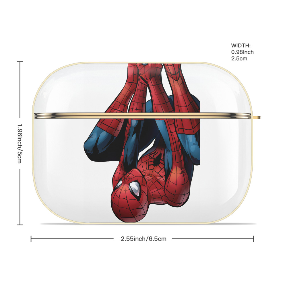 Spider Man スパイダーマン 【AirPods Pro用】ハードシェル保護ケース｜耐衝撃・防指紋・カラビナ付き商品仕様