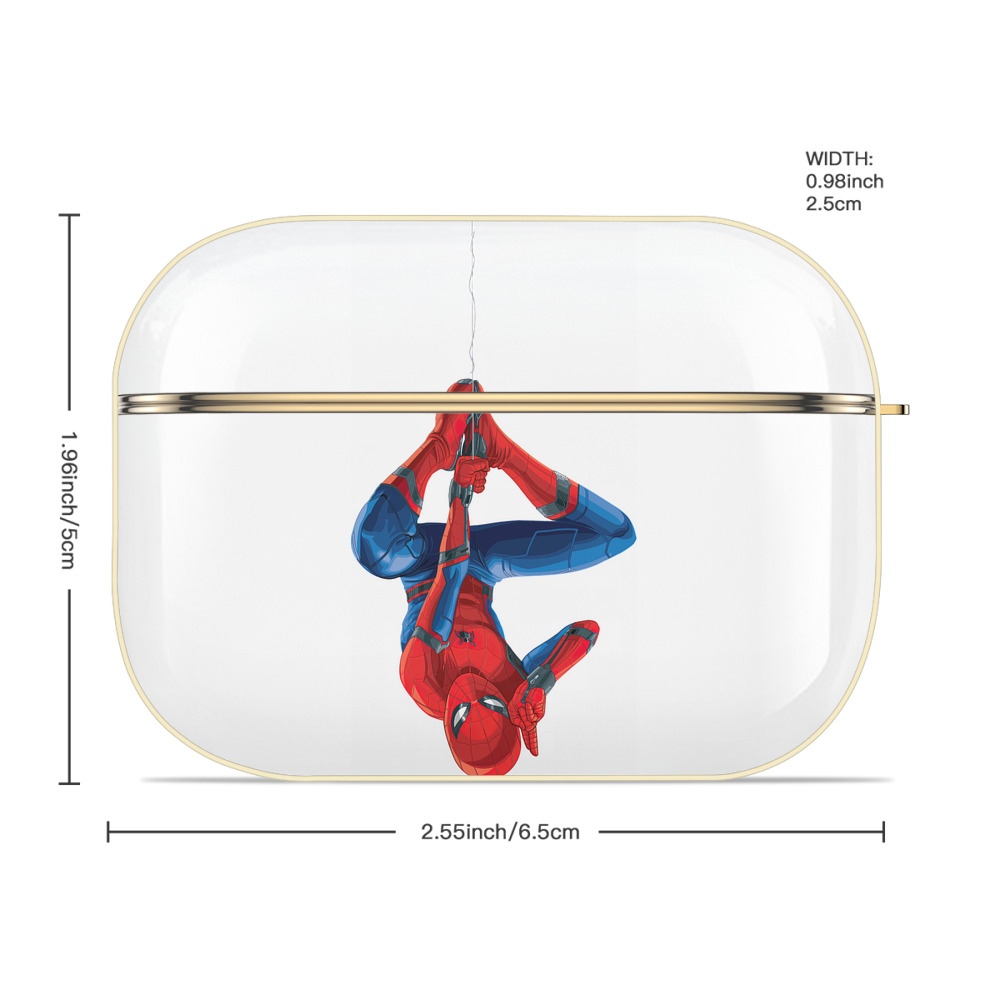 Spider Man スパイダーマン 【AirPods Pro用】ハードシェル保護ケース｜耐衝撃・防指紋・カラビナ付き商品仕様